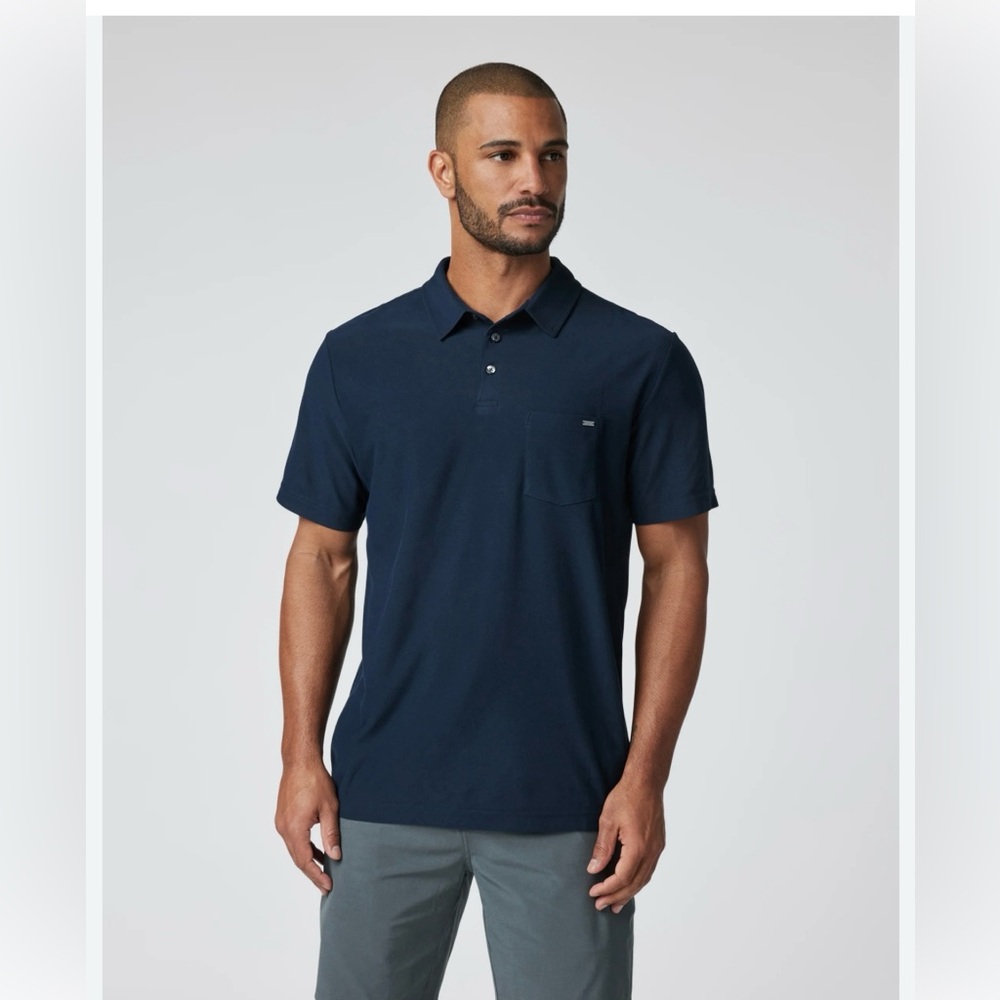 Vuori Men's Ace Polo Navy Blue Medium
